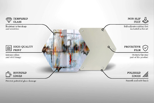 Tagliere in vetro Pitture astratte