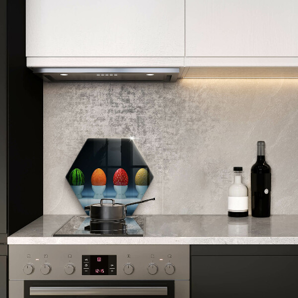 Tagliere in vetro Uova di frutta astratte