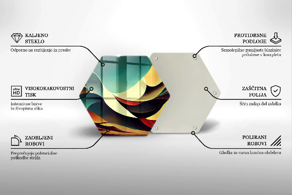 Tagliere in vetro Astrazione della forma