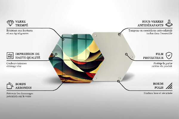 Tagliere in vetro Astrazione della forma