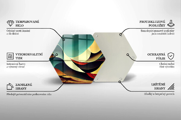 Tagliere in vetro Astrazione della forma