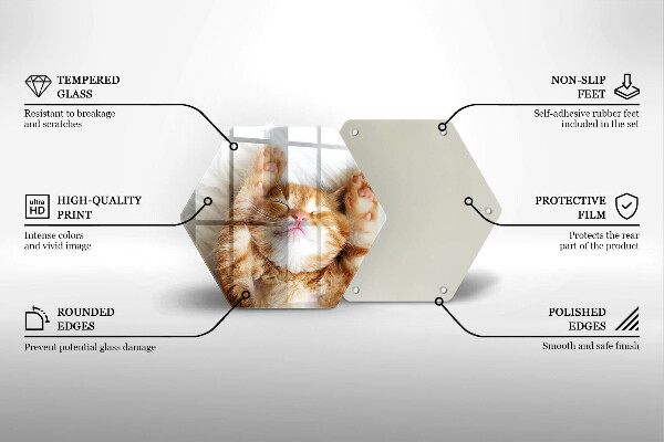 Tagliere in vetro Piccolo gattino carino