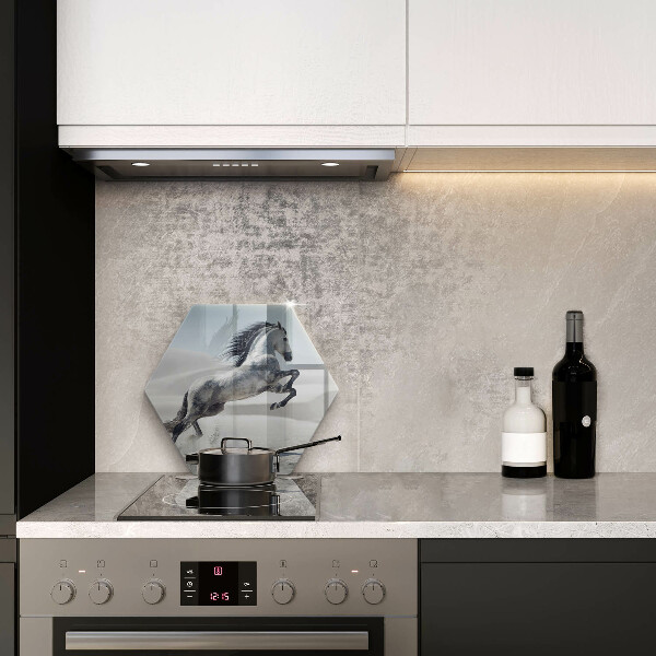 Tagliere in vetro Destriero del cavallo bianco