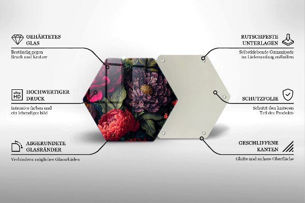 Tagliere in vetro Bellissimi fiori