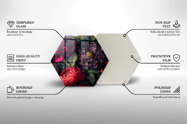 Tagliere in vetro Bellissimi fiori