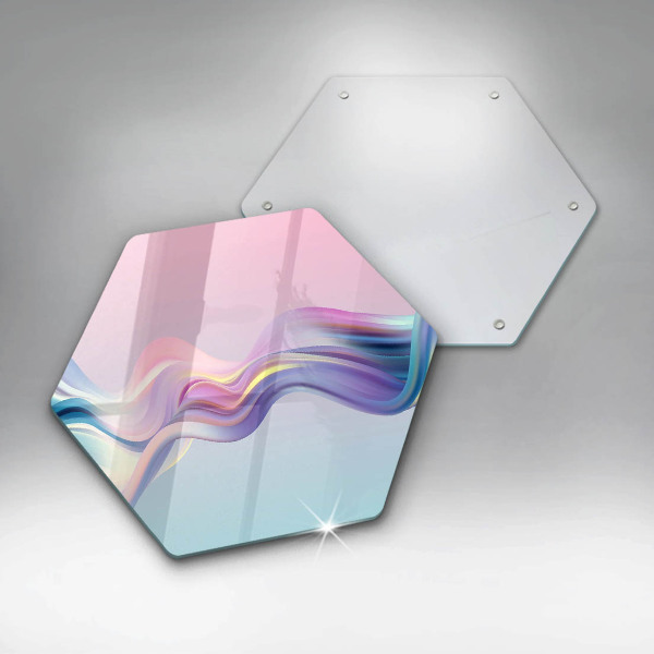 Tagliere in vetro temperato Astrazione pastello