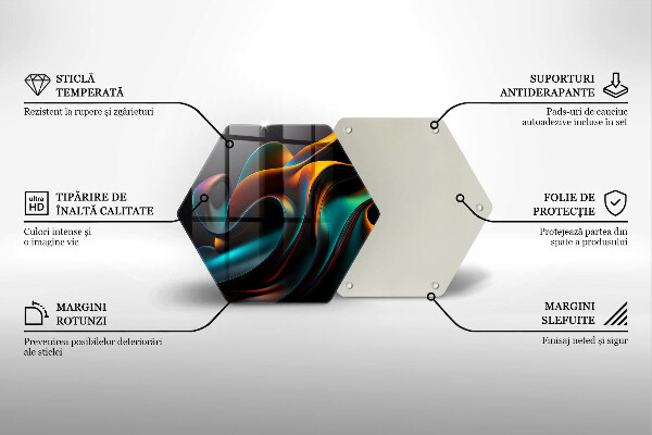 Tagliere in vetro Astrazione colorata