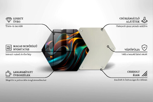 Tagliere in vetro Astrazione colorata