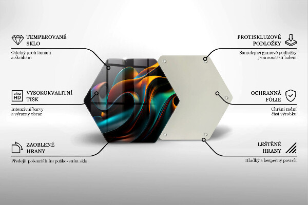 Tagliere in vetro Astrazione colorata