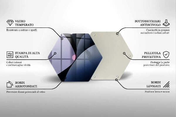 Tagliere in vetro Forme astratte
