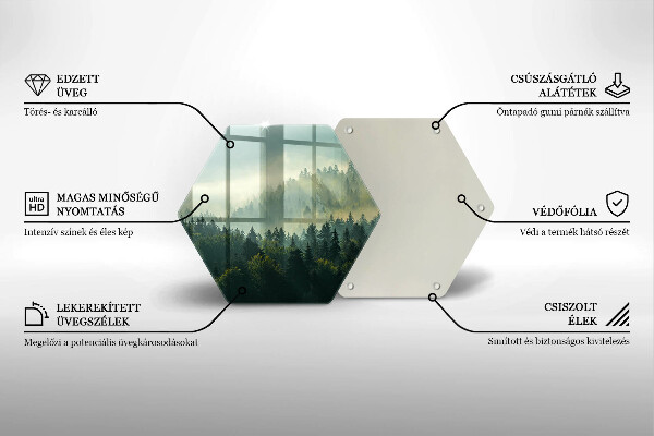 Tagliere in vetro Paesaggio Veduta della foresta