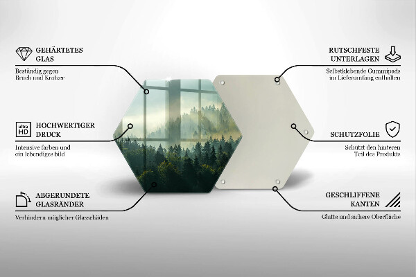Tagliere in vetro Paesaggio Veduta della foresta