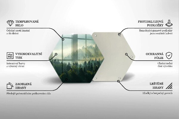 Tagliere in vetro Paesaggio Veduta della foresta