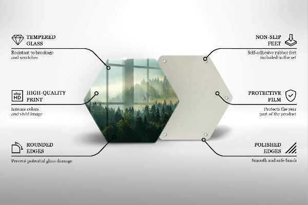 Tagliere in vetro Paesaggio Veduta della foresta
