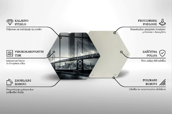 Tagliere in vetro Ponte Benjamin Franklin