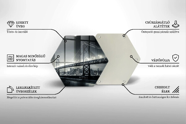 Tagliere in vetro Ponte Benjamin Franklin