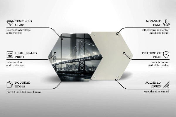 Tagliere in vetro Ponte Benjamin Franklin