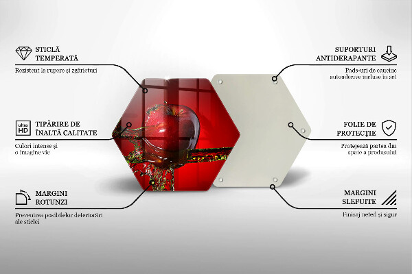 Tagliere in vetro Frutta di mela in acqua