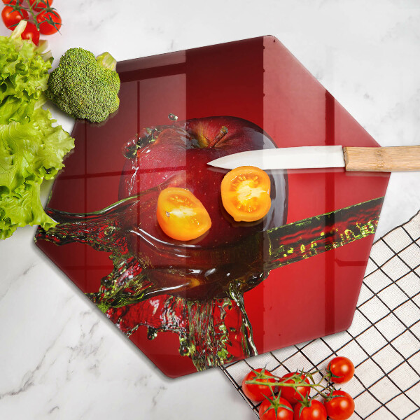 Tagliere in vetro Frutta di mela in acqua