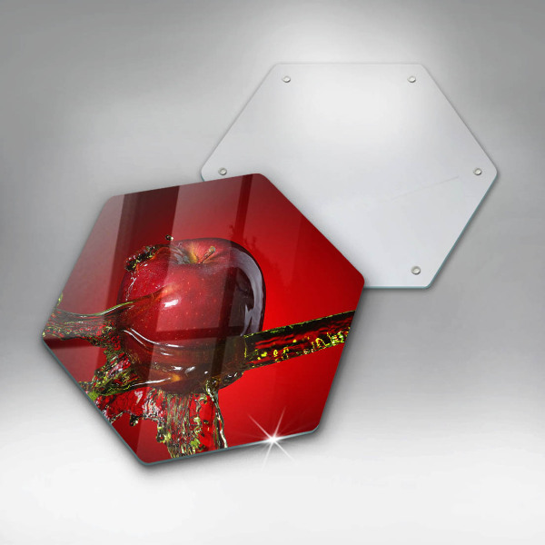 Tagliere in vetro Frutta di mela in acqua