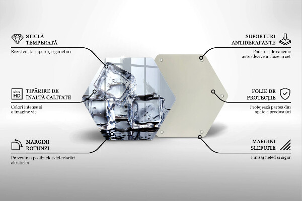 Tagliere in vetro Cubetti di ghiaccio