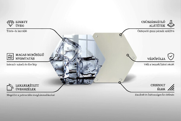 Tagliere in vetro Cubetti di ghiaccio