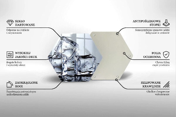 Tagliere in vetro Cubetti di ghiaccio