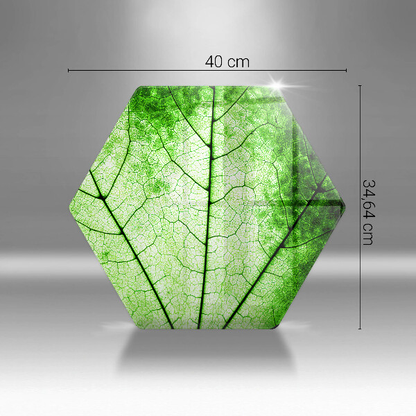 Tagliere in vetro Foglia venata decorativa