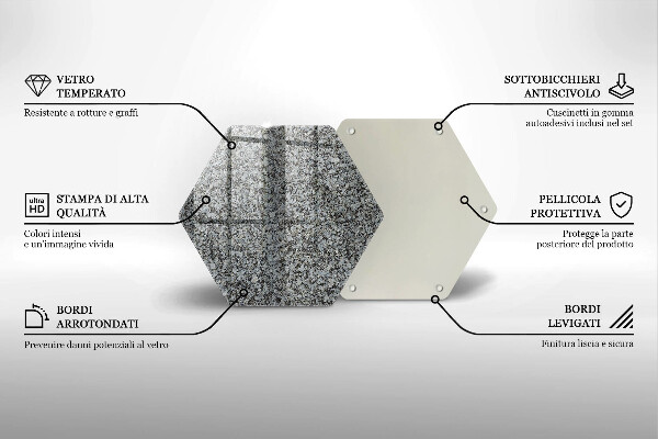 Tagliere in vetro Trama di pietra