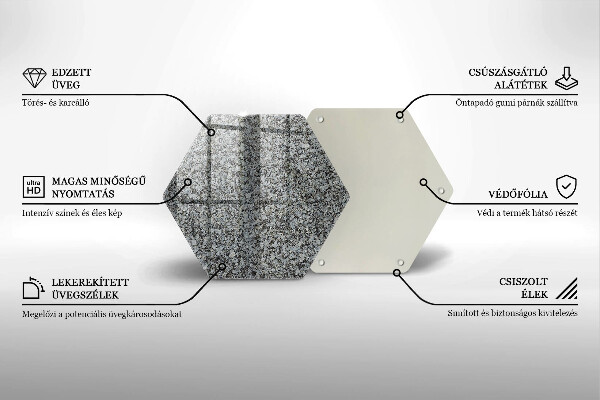 Tagliere in vetro Trama di pietra