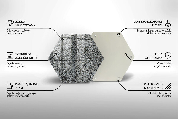 Tagliere in vetro Trama di pietra