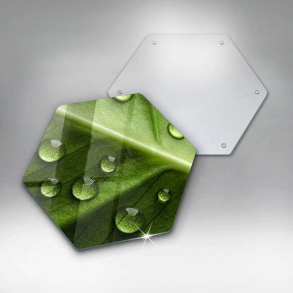Tagliere in vetro Rugiada e foglia della natura