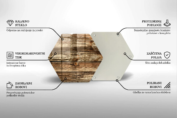 Tagliere in vetro Struttura della plancia di legno