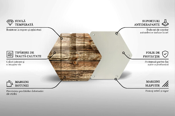 Tagliere in vetro Struttura della plancia di legno