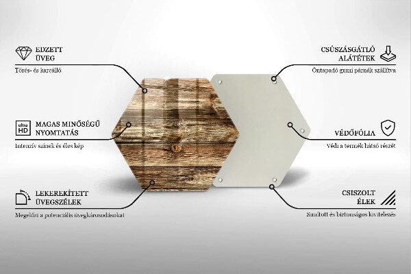 Tagliere in vetro Struttura della plancia di legno