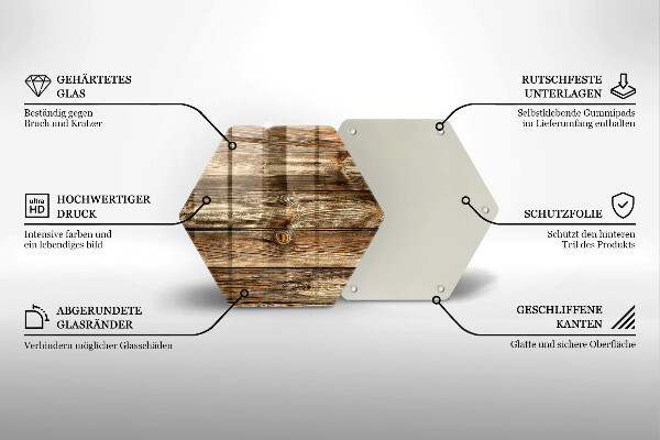 Tagliere in vetro Struttura della plancia di legno