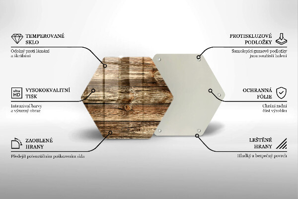 Tagliere in vetro Struttura della plancia di legno