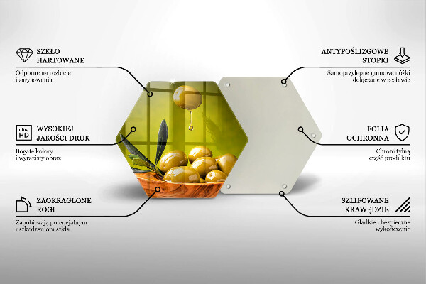 Tagliere in vetro Olive gustose