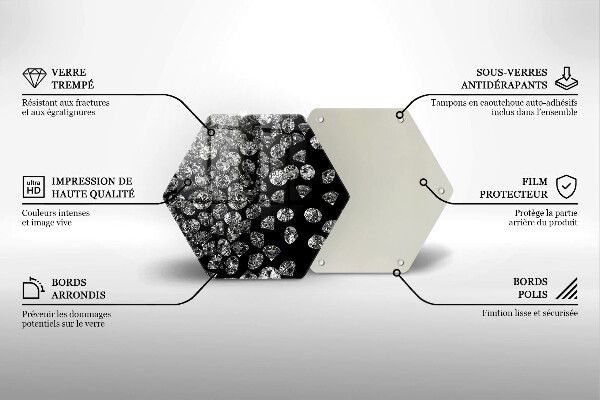 Tagliere in vetro Diamanti diamanti