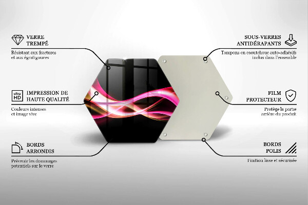 Tagliere in vetro Fumo al neon astratto