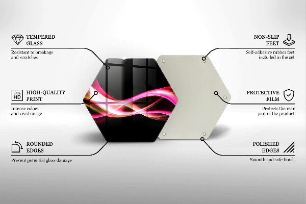 Tagliere in vetro Fumo al neon astratto