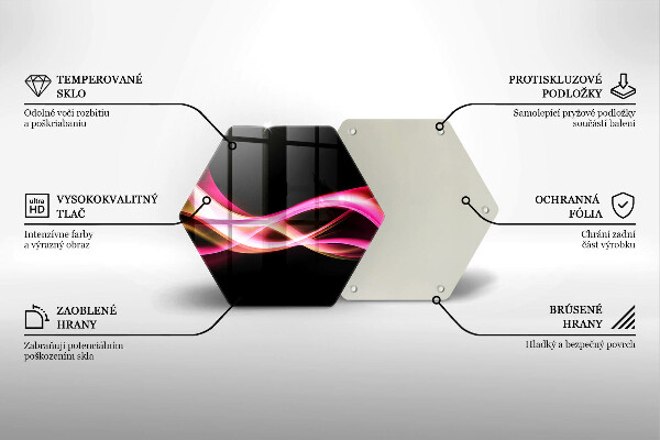 Tagliere in vetro Fumo al neon astratto