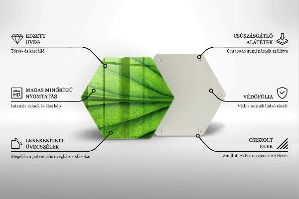 Tagliere in vetro Foglia della vena naturale