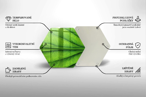 Tagliere in vetro Foglia della vena naturale