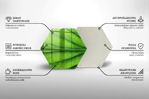 Tagliere in vetro Foglia della vena naturale