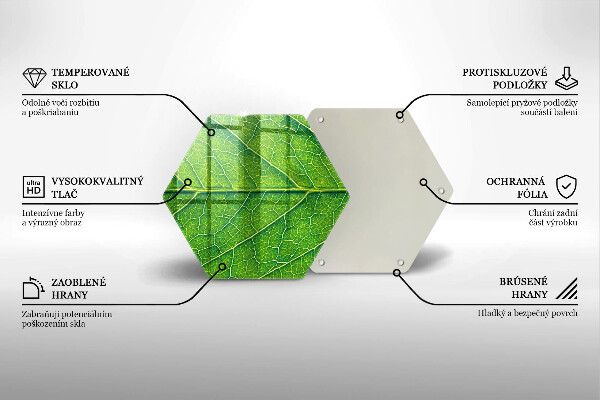 Tagliere in vetro Vene delle foglie naturali