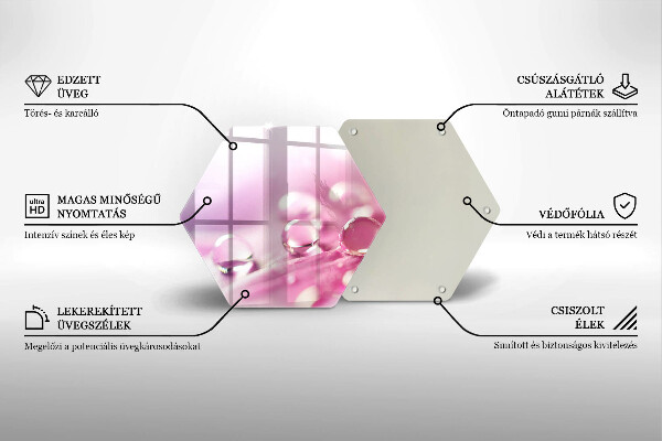 Tagliere in vetro Petali di fiori di rugiada