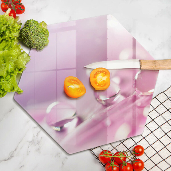 Tagliere in vetro Petali di fiori di rugiada