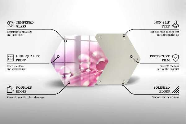 Tagliere in vetro Petali di fiori di rugiada