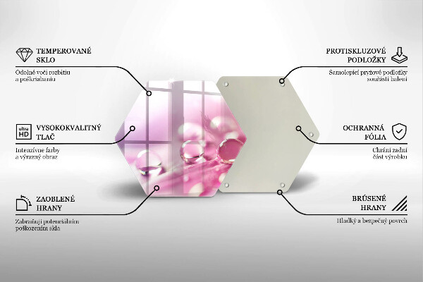 Tagliere in vetro Petali di fiori di rugiada